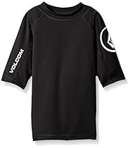 Volcom Baby Little Boys' Surf Shirt Rashguard, Black Lido, 2T