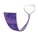 Invisible C-String Thongs Lingerie Seamless Underwear No Panty Line Strapless Thong Panties (L/XL, Purple)
