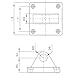 Baomain Foot flange CA-100 for foot mounting work with Pneumatic Standard Cylinder SC 100