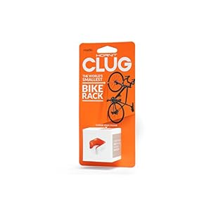 Hornit CLUG Bike Rack Wall Mounted | 5 Sizes | Easy To Install | Roadie, White/Orange