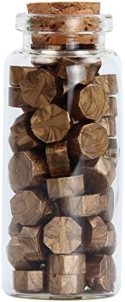 Paridane Antique Retro Octagonal Shape Classic Sealing Wax Stamp Beads Gift Initial, Bottle of about 45 Grams Copper