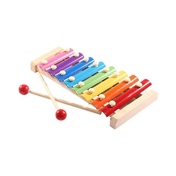 Soota Musical Instruments Toy Xylophone for babies, Holiday/Birthday Gift, Wooden Musical Instrument with Bright Multi-Colored Bars and Child-Safe Mallets