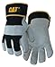 Cat® CAT015400L Cotton Jersey Work Gloves – Black, Large, Breathable, Gunn-Cut PVC Micro Dot Palm Gloves with Knit Wrists