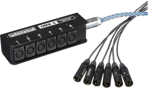 Whirlwind Medusa Mini 6 Channel Stagebox to Fanout Snake Cable, 15' Length, 6x XLR Send Connectors