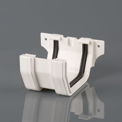 Brett Martin Joint/Union Bracket for 114mm Squarestyle Gutter System White BR054W