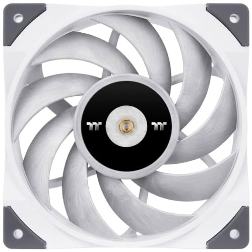 Thermaltake TOUGHFAN 12 White High Static Pressure Radiator Fan (Single Fan Pack) | low noise PC Fan | Case Fan | white
