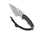 CRKT Ruger Carbine Neck Knife: Full Tang Fixed Blade EDC Knife, Stonewashed Plain Edge Drop Point Blade, Glass-Reinforced Nylon Sheath with Lanyard R2701