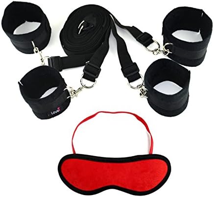 Under Bed Restraints Medical Limb Holding Device Straps Adjustable (Black)