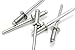 Bolt Dropper #44 Blind Rivet, Button Head, 1/8 Inch Inch Diameter, 3/16 Inch Inch - 1/4 Inch Inch Grip Range, Plain Finish, 304 (18-8) Stainless Steel (100 pk)