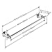 Kabter Towel Bar Solid Brass Wall Mounted Bath Hardware Chrome Sliver Crystal-Series (24 inch)