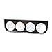 GlowShift Universal Black Quad Gauge Mounting Bracket Pod - Fits Any Make/Model - Mounts (4) 2-1/16