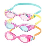 Speedo Kids Swim Goggles Triple Goggle Pack ~ Fun Prints (Pink)