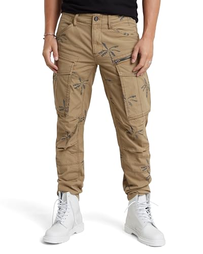G-STAR Rovic Zip 3D Regular Tapered Pants Pantalones, Multicolor (Safari Banana Tree D02190-d386-g629), 30W / 30L Hombre