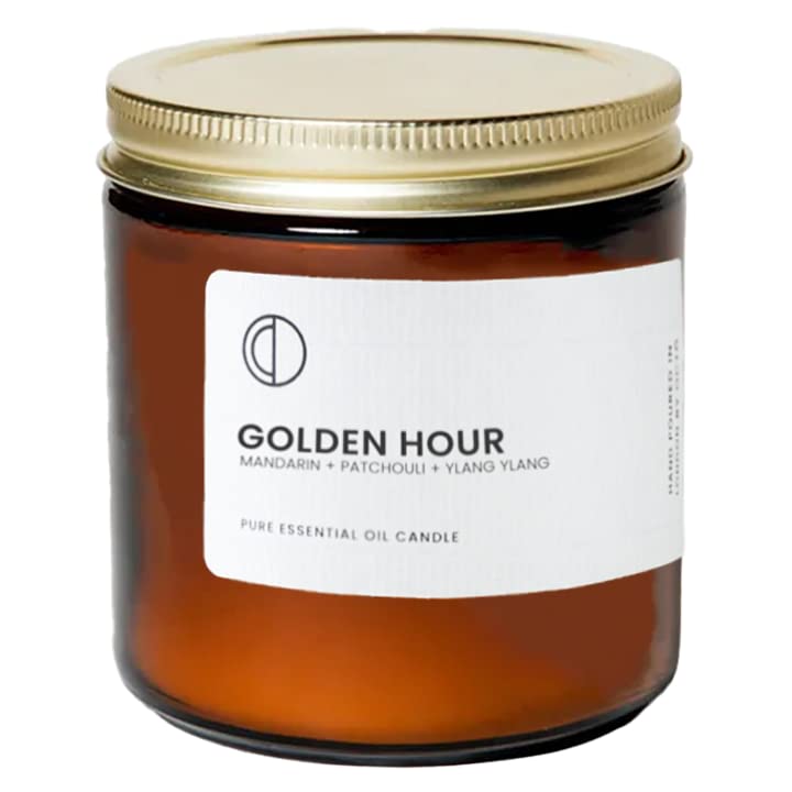 OCTŌ Golden Hour Mandarin + Patchouli | Scented Candle. Made with Essential Oils and Soy Wax. 400ml