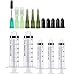 BSTEAN Plastic Syringe Pack with Needles and Caps for Pet Feeding, Lab Measurement and Household Multiple Uses Tools (20ml,60ml)