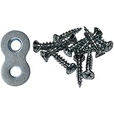 Paquete de 20 con tornillos – Conector de mesa resistente de figura 8 o clip de sujeción para escritorio, acero calibre 12