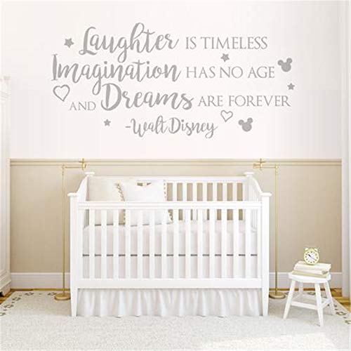 Vinyl Removable Wall Stickers Mural Decal Art Laughter is Timeless Imagination Has No Age Dreams are Forever