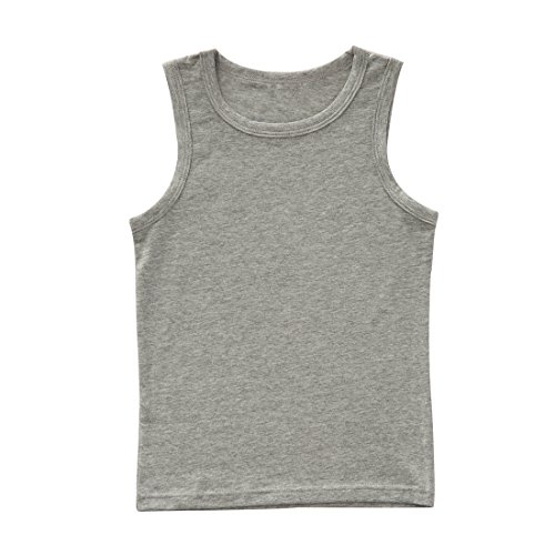 benetia Boys Tank Top Undershirts Toddler Baby Cami Cotton White Black Gray 3-Pack