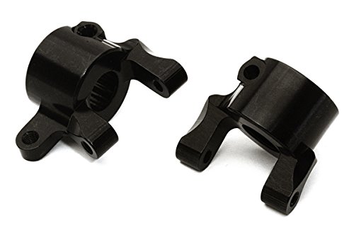 Integy RC Model Hop-ups C27157BLACK Billet Machined Alloy Front Caster Blocks for Axial 1/10 SCX10 II (#90046-47)