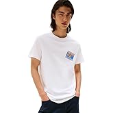 Tommy Jeans Mens Short Sleeve Cotton T-Shirts with Printed Flag and Logo Graphic