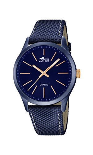 Lotus - 18166/2 - Reloj Hombre - Cuarzo - Analógico - Agujas Luminosas - Pulsera Diferentes Materiales Azul, Azul/Azul…