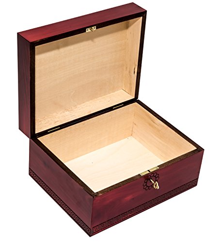 Bello's Mahogany Finished Chessmen Storage Box with Lock & Key from Poland