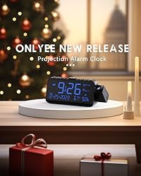 Projection Alarm Clock for Bedroom with