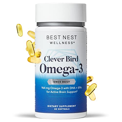 Clever Bird Omega 3 Fish Oil, DHA + EPA Fatty Acids Immune Support