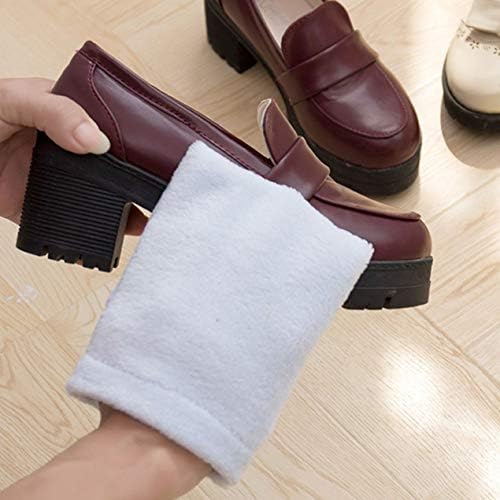 Dooret Shoes Cleaning Gloves Cloth Brush Plush Shoe Gloves Leather Shoes Cleaner Rub