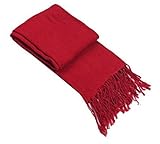 Relaxcos Attack on Titan Mikasa Ackerman Wine Red Cashmere Scarf Cosplay Costume