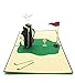 Golf lovers and enthusiasts unique pop-up card! For parents or grandfather's bday, co-workers and retirement