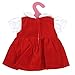Shero 12 - 16 Inches Doll's Clothes Velvet Dress Fits American Girl Doll and other Dolls (Red)