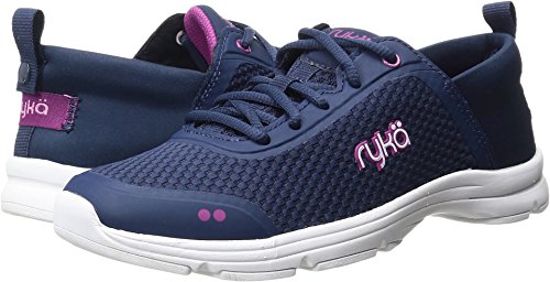 RYKA Women’s Joyful Walking Shoe, Navy/Pink, 8.5 W US