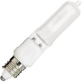 Satco S1915, T4 Halogen Bulb, E11 Base, 75W, Frosted, Halogen Light Bulb | 120V operation, Damp location rated, Dimmable, Frosted finish, Mini candelabra base