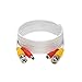 Cables Direct Online 10FT White Premade BNC Video Power Cable Extension Wire for CCTV, Security Camera, DVR, Surveillance System, All in One Plug & Play Cord