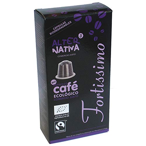AlterNativa3 Fortissimo Espresso – 120 aluminiumfreie & kompostierbare Bio-Kaffeekapseln, Nespresso® kompatibel
