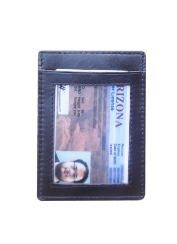 Van Heusen Men's Elastic Band Leather Money Clip Wallet