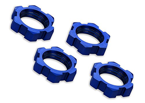Traxxas 7758 X-Maxx Serrated, Blue-Anodized Wheel Nuts (set of 4)