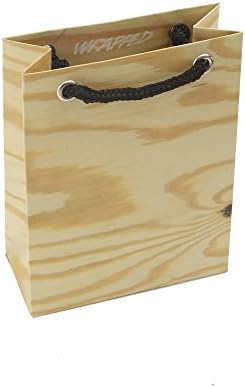 Wrapped Bacon Photorealistic Plywood Print Gift Bag, 4.5 by 2.5 by 6-Inch