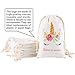 Whaline Party Favor Bags Supplies 12 Pack Small Reusable Canvas Goodie Drawstring Bags for Kid's Birthday Party Favors and Baby Shower Gifts (5 x 8 inches)