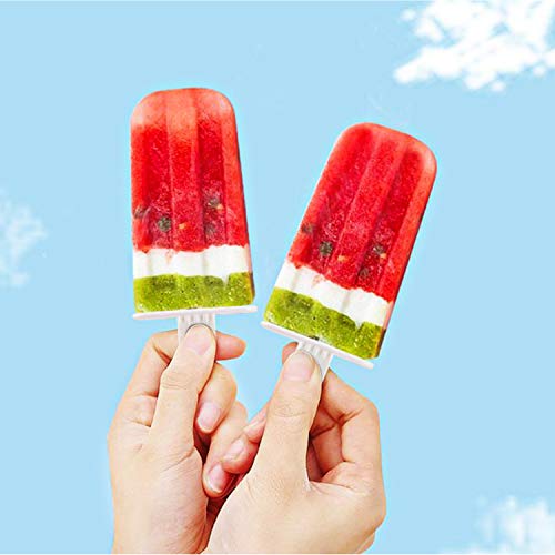 DIFENLUN Ice Pop Molds, 6 Easy-release Popsicle Molds With Sticks and Drip-guards, BPA-free Silicone DIY Ice Cream Maker - Thumbnail 6