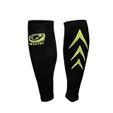 Calf Compression Sleeve By Go Gear Sports - True Graduated Compression - Fits Women's and Men - Running Runners Cycling Basketball CrossFit Baseball Soccer Volleyball Traveling - Calf Guard Shin Splint Support Brace