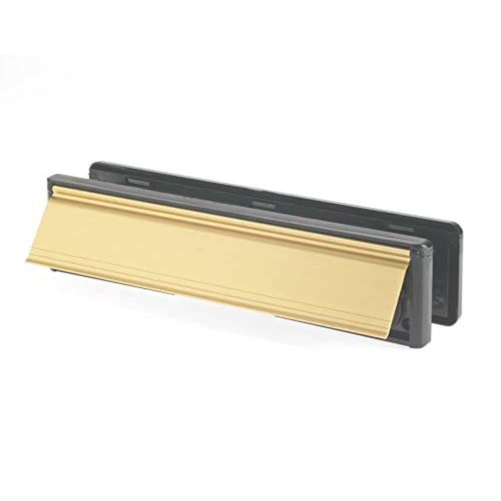 Yale YLP44-06/34-CP Letterplate/Letterbox, 300 mm, Fits 38-78 mm Doors, Gold Finish