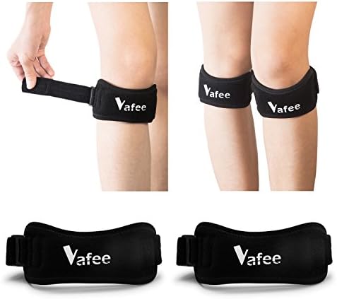 Knee Brace Vafee Knee Patellar Tendon Support Strap Band - Knee Support Brace Pads for Jumpers Fit Running, Jumping, Basketball Outdoor Sports, set of 2