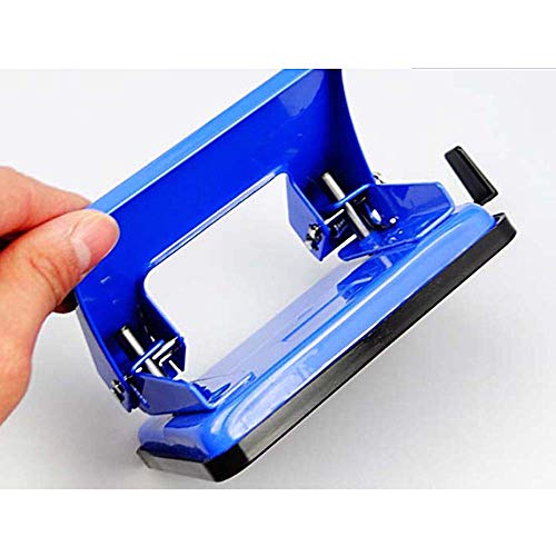 Hand Metal Two Hole Punch Squeeze 20 Sheet Heavy Duty Padded Handle Puncher for School, Home and Office