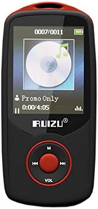 TopReturn RUIZU X06 100 hours wireless bluetooth Mp3 music player and 4 gb storage and 1.8 inch screen TF/SD card slot support 1-64 gb + headset(red)
