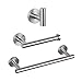 GERZWY Bathroom Hardware Set 3 Pieces Brushed SUS 304 Stainless Steel Bathroom Hardware Accessories Sets Wall Mounted Towel Bar Towel Hook Toilet Paper Holder AG111C(30.5) 7B5B-3LS