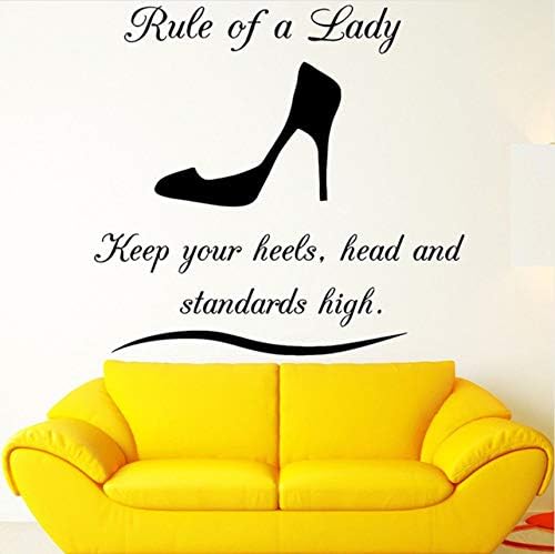 hwhz 42X44 cm Art Vinyl Wall Sticker Lady Woman Girl Fashion Removeable Wall Decal Bedroom Saloon Wall Decor Art Poster