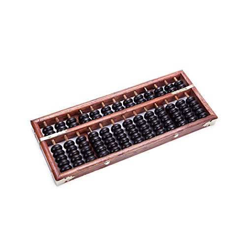 Vintage-Style 13 Digits Rods Wooden Abacus Soroban Chinese Calculator Counting Tool 11