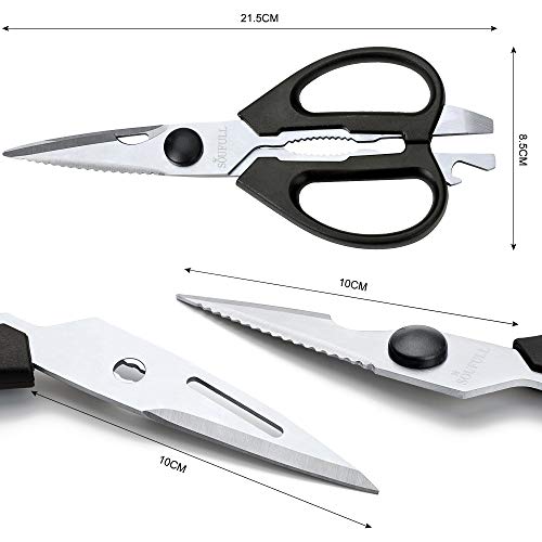 Soufull Heavy Duty Multi Purpose Kitchen Scissors for Chicken,Poultry,Meat-Come-Apart Sharp Shears